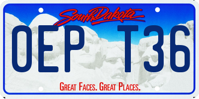SD license plate 0EPT36
