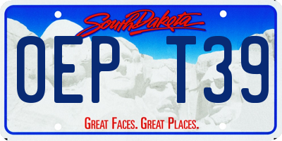 SD license plate 0EPT39