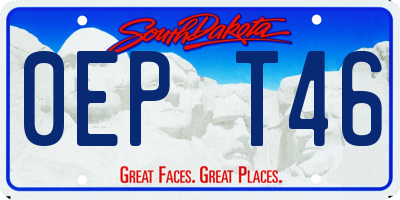 SD license plate 0EPT46