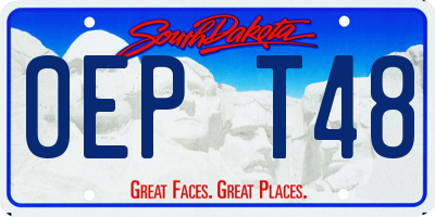 SD license plate 0EPT48
