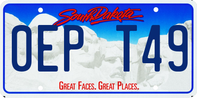 SD license plate 0EPT49