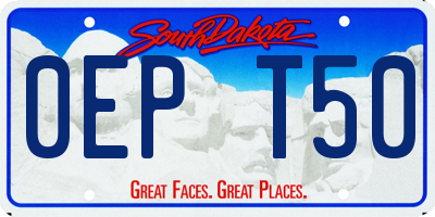 SD license plate 0EPT50