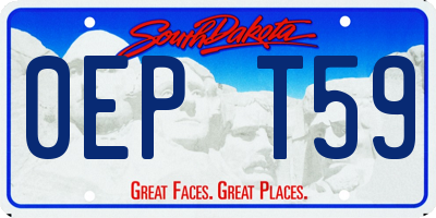 SD license plate 0EPT59