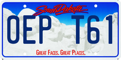 SD license plate 0EPT61