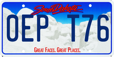 SD license plate 0EPT76