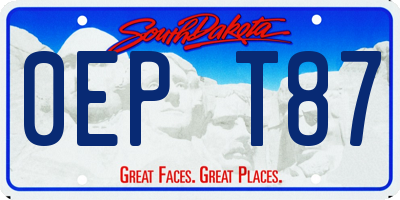 SD license plate 0EPT87