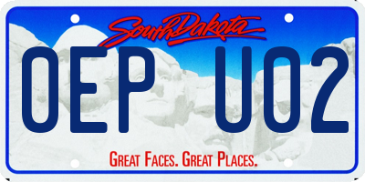 SD license plate 0EPU02