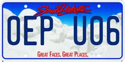 SD license plate 0EPU06