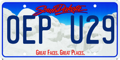SD license plate 0EPU29