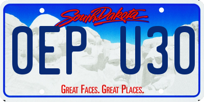 SD license plate 0EPU30