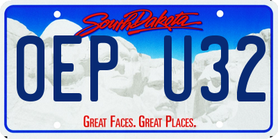 SD license plate 0EPU32
