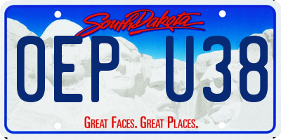 SD license plate 0EPU38