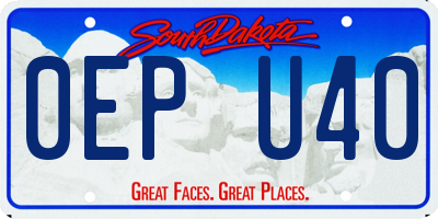 SD license plate 0EPU40