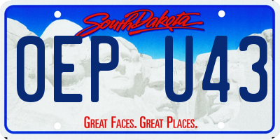 SD license plate 0EPU43