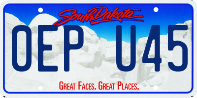 SD license plate 0EPU45