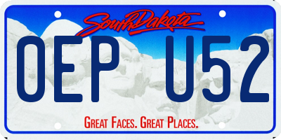 SD license plate 0EPU52