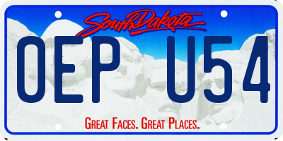 SD license plate 0EPU54