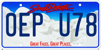 SD license plate 0EPU78