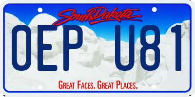 SD license plate 0EPU81