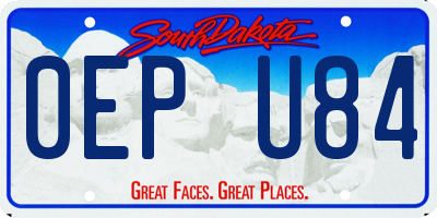 SD license plate 0EPU84
