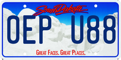 SD license plate 0EPU88