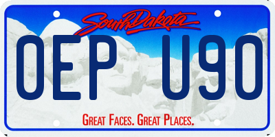 SD license plate 0EPU90