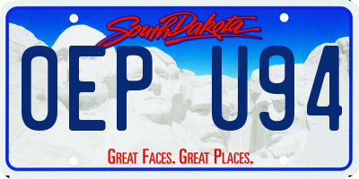 SD license plate 0EPU94