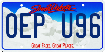 SD license plate 0EPU96