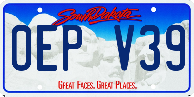 SD license plate 0EPV39
