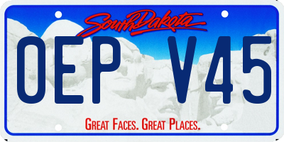 SD license plate 0EPV45