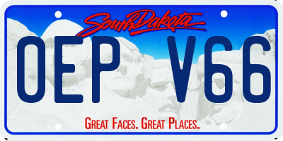 SD license plate 0EPV66