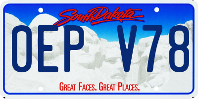 SD license plate 0EPV78