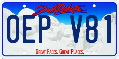 SD license plate 0EPV81
