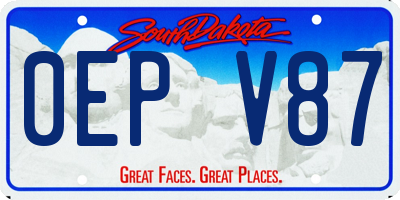 SD license plate 0EPV87