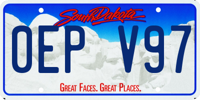 SD license plate 0EPV97