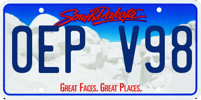 SD license plate 0EPV98