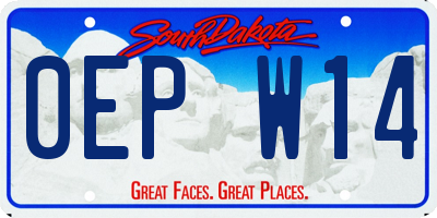 SD license plate 0EPW14