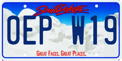 SD license plate 0EPW19