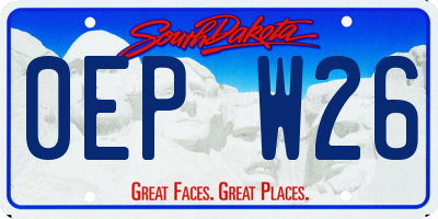 SD license plate 0EPW26