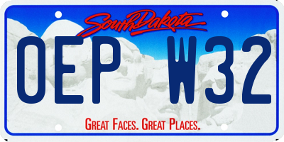 SD license plate 0EPW32