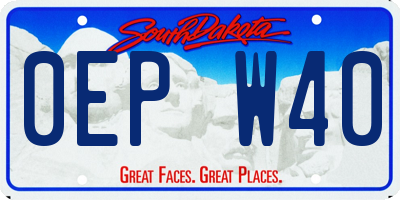 SD license plate 0EPW40