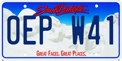 SD license plate 0EPW41