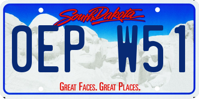 SD license plate 0EPW51