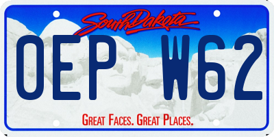 SD license plate 0EPW62
