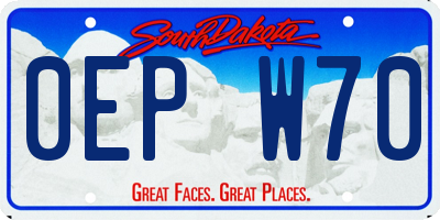 SD license plate 0EPW70