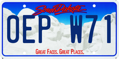 SD license plate 0EPW71