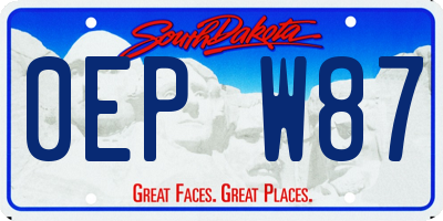 SD license plate 0EPW87