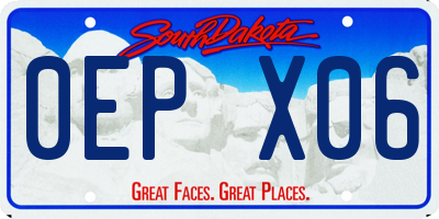 SD license plate 0EPX06