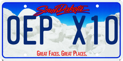 SD license plate 0EPX10
