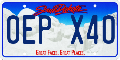 SD license plate 0EPX40